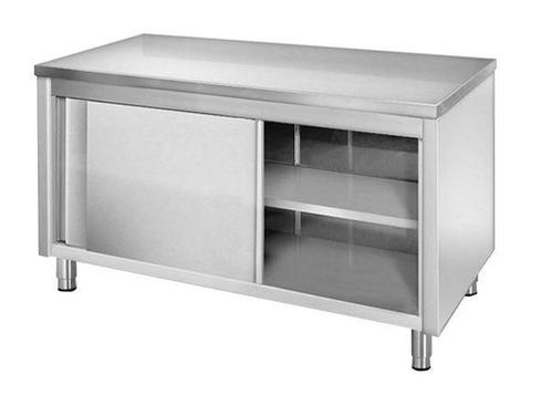 RVS Werktafel/kast 160cm met schuifdeuren (Nieuw!!), Zakelijke goederen, Horeca | Keukenapparatuur, Ophalen of Verzenden