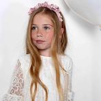 Haarbandje en riem in-1 Riti satin & flowers (pink mist), Kinderen en Baby's, Kinderkleding | Maat 134, Nieuw, Le Chic, Meisje