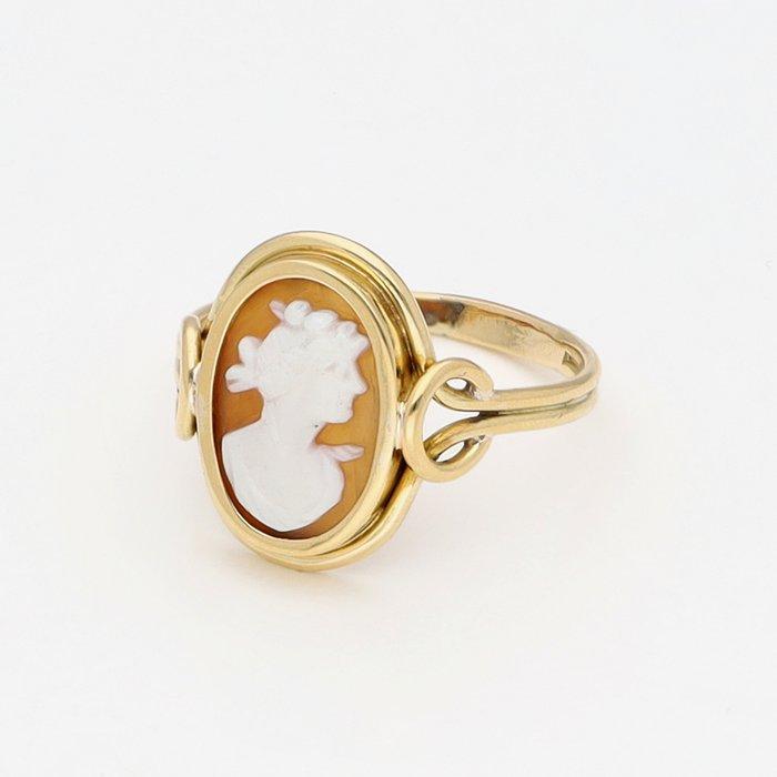 Ring - 14 karaat Geel goud - Camée, Sieraden, Tassen en Uiterlijk, Ringen
