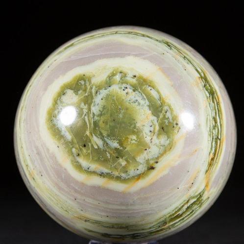 Collectie Sfera in Serpentino Butter Jade. - Hoogte: 67 mm, Antiek en Kunst, Antiek | Overige Antiek