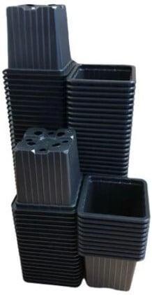 Kweekpotten Vierkant Zwart 7x7x6 cm pak ca. 100 stuks, Hobby en Vrije tijd, Knutselen, Nieuw, Ophalen of Verzenden