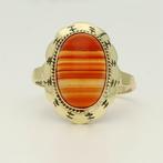 Ring - 14 karaat Geel goud - 4.39ct. tw. - Agaat, Nieuw