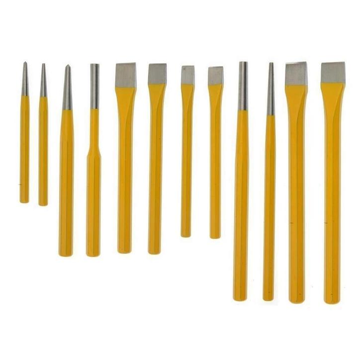 Benson 12-delige beitel- en drevelset - achthoekig staal..., Doe-het-zelf en Verbouw, Gereedschap | Handgereedschap, Nieuw, Ophalen of Verzenden