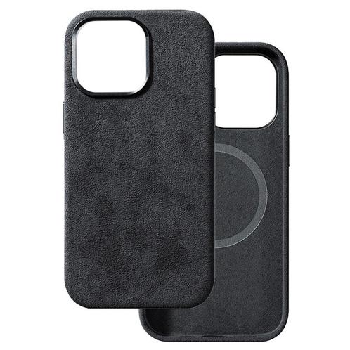 Alcantara Magsafe Case - Apple iPhone 16 Plus - Zwart, Telecommunicatie, Mobiele telefoons | Hoesjes en Frontjes | Overige merken