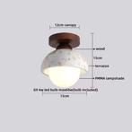 Ronde Stenen LED Plafondlamp – Industrieel Vintage Design, Huis en Inrichting, Lampen | Spots, Verzenden, Nieuw