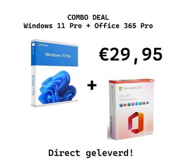 COMBO DEAL | Windows 11 + Office 365 Pro Plus | 5 apparaten beschikbaar voor biedingen