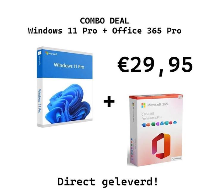 COMBO DEAL | Windows 11 + Office 365 Pro Plus | 5 apparaten, Computers en Software, Office-software, Nieuw, Access, Excel, OneNote