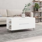 vidaXL Salontafel 102x44,5x50 cm bewerkt hout wit, Minder dan 50 cm, 100 tot 150 cm, 50 tot 75 cm, Verzenden