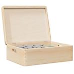 vidaXL Houten kist met deksel&handvatten 40x30x13cm massief, Huis en Inrichting, Woonaccessoires | Kisten, Verzenden, Nieuw