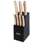 Homeys Messenblok Bokträ – Beukenhout – Zwart – 9 De, Huis en Inrichting, Keuken | Bestek, Ophalen of Verzenden, Nieuw, Hout, Bestekset