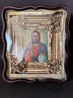 Icoon - Christus Pantokrator - Glas, Hout, Metaal