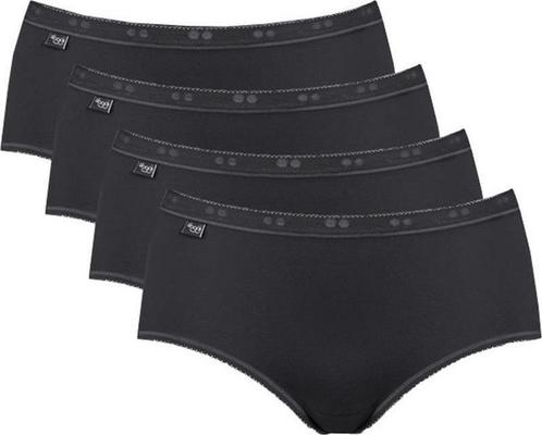 sloggi Basic+ Dames Midi slip - 40 - 4pack - Zwart, Kleding | Dames, Ondergoed en Lingerie, Verzenden