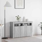vidaXL TV-meubel met LED-verlichting Grijs Sonoma 116x30x75, Huis en Inrichting, Minder dan 50 cm, Verzenden, Nieuw, Minder dan 100 cm