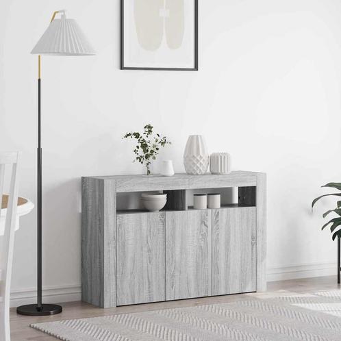 vidaXL Dressoir Grijs sonoma 116 x 30 x 75 cm Bewerkt hout, Huis en Inrichting, Kasten | Dressoirs, Nieuw, Minder dan 50 cm, Overige houtsoorten