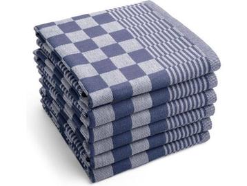Veiling - 144x Prof. Horeca Theedoek 50x70cm Blauw/Zwart beschikbaar voor biedingen