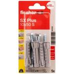 Spreidplug met zeskantschroef | Fischer | 5 stuks (6x30), Verzenden, Nieuw