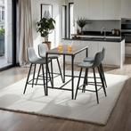 Barkruk Willow met rugleuning, gestoffeerd - Set van 4, Huis en Inrichting, Barkrukken, Verzenden, Nieuw