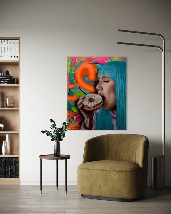 Hiones (XX-XXI) - Donut (U.V. Effects), Antiek en Kunst, Kunst | Schilderijen | Modern