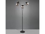 LUMINA 417000332 - Vloerlamp - 3 glazen kappen - Matzwart, Huis en Inrichting, Lampen | Vloerlampen, Verzenden, Zo goed als nieuw