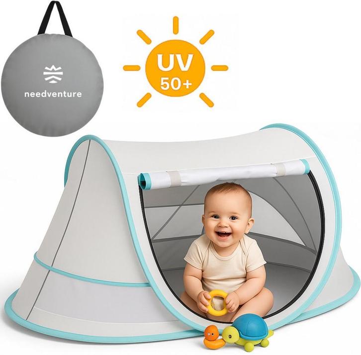 needventure® Baby Strandtent - Pop Up Tent - UV Bescherming, Vakantie, Vakantie | Zon en Strand