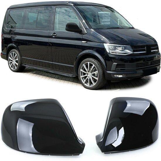 Spiegelkappen Glans Zwart VW Transporter T5 FL T6 T6.1 CS071, Auto-onderdelen, Spiegels, Nieuw, Volkswagen