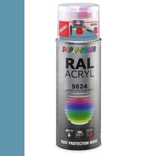 Dupli-Color Ral Acryl Ral 5024 Pastel blauw Hoogglans 400 ml, Doe-het-zelf en Verbouw, Verf, Beits en Lak, Nieuw, Ophalen of Verzenden