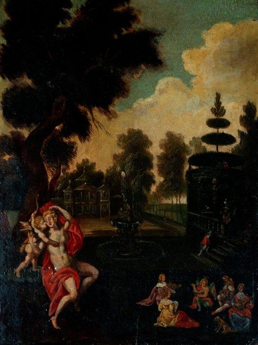 Spaanse school (XVIII) - Alegoría de amor, Antiek en Kunst, Kunst | Schilderijen | Klassiek