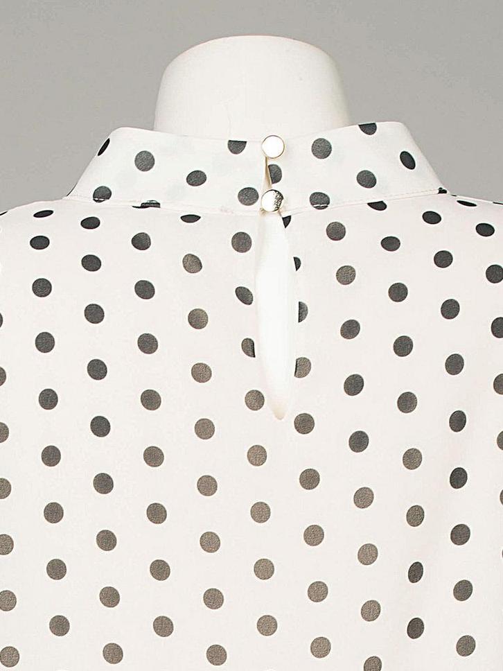 Top Blouson Stippen Ecru, damestop met lange mouwen, Kleding | Dames, Tops, Verzenden