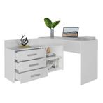 Hoekbureau wit met ladekast (Kantoor), Huis en Inrichting, Verzenden, Nieuw