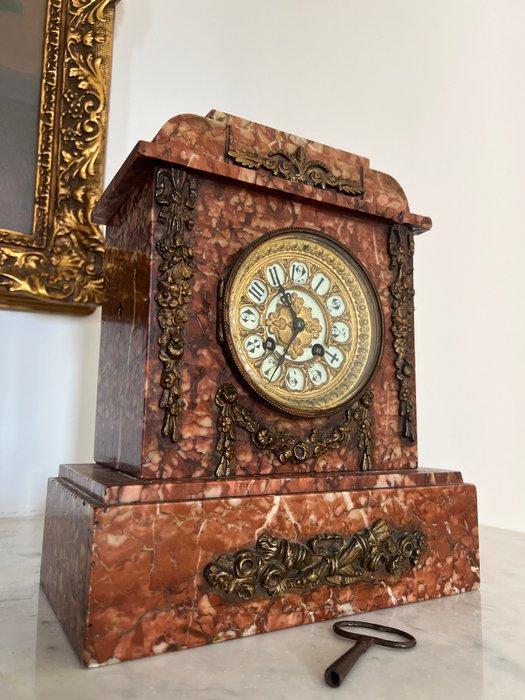 Klok - Marmer, Messing - 1850-1900, Antiek en Kunst, Antiek | Klokken