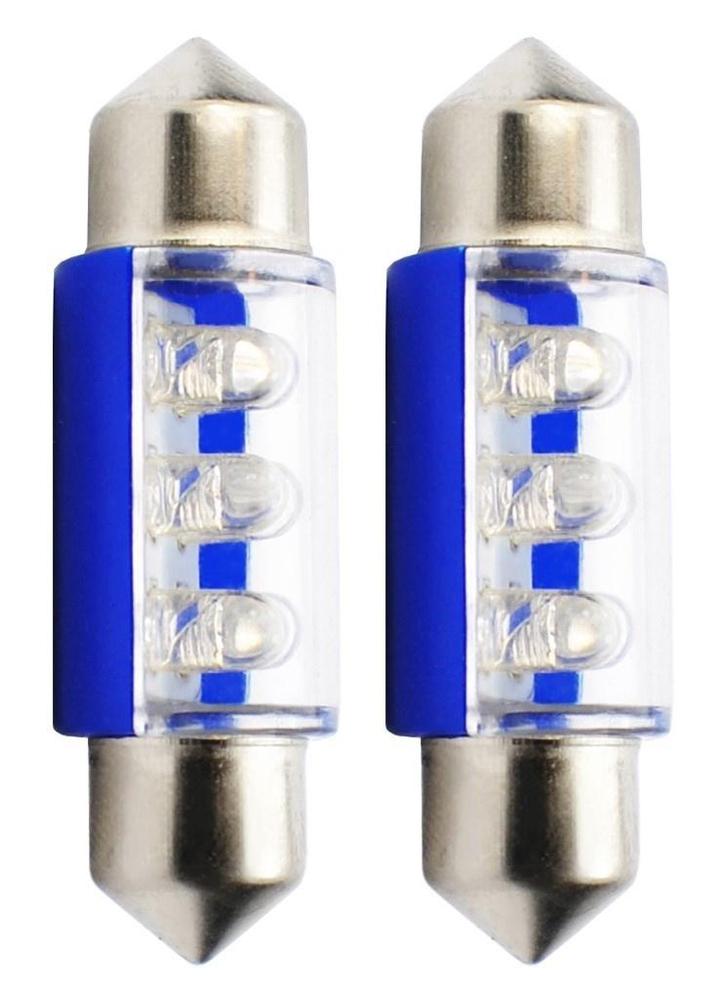 C5W autolamp 2 stuks blauw | LED festoon 36mm | SV8.5 0.37W, Auto-onderdelen, Verlichting, Nieuw, Verzenden