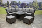 Bilbao premium dining hoek loungeset 6 delig antraciet, Tuin en Terras, Ophalen of Verzenden, Nieuw, Wicker