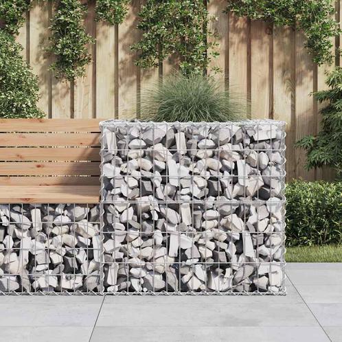 vidaXL Schanskorf 70x70x65 cm gegalvaniseerd ijzer, Tuin en Terras, Bloembakken en Plantenbakken, 60 tot 100 cm, Nieuw, Metaal