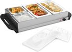 Elektrische buffetwarmer met verwarmingsplaatfunctie, RVS, Verzenden, Nieuw