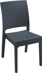 Tuinstoel - Florida - Donkergrijs - Wicker Look - Siesta, Tuin en Terras, Verzenden, Nieuw