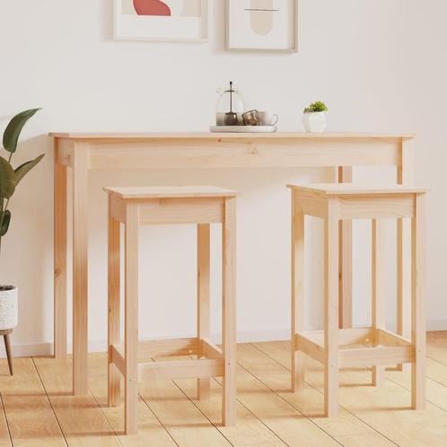 vidaXL Barstoelen 2 st 40x40x78 cm massief grenenhout, Huis en Inrichting, Stoelen, Bruin, Nieuw, Verzenden