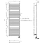Elektrische Radiator BWS Lara 181.7x60 Cm Smart Wifi Wit, Ophalen of Verzenden, Nieuw