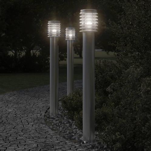 vidaXL Buitenvloerlampen 3 st stopcontact 110 cm, Tuin en Terras, Buitenverlichting, Nieuw, Verzenden