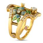 Ring - 18 karaat Geel goud, 18K geelgoud ring met 0,45ct, Sieraden, Tassen en Uiterlijk, Ringen, Nieuw