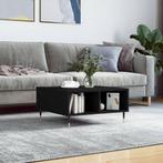 vidaXL Salontafel 60x60x30 cm bewerkt hout zwart, 50 tot 100 cm, Verzenden, Nieuw, 50 tot 100 cm