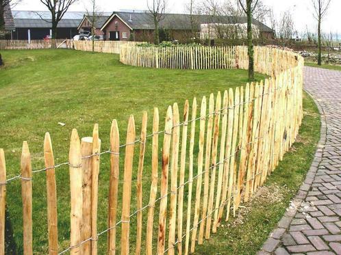 Kastanjehout Rasterhekwerk Palen Poorten Hekken Post en Rail, Tuin en Terras, Schuttingen, Nieuw, Hout