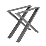 Stalen X tafelpoten set van 2 meubelpoot 79x72 cm metaal gri, Huis en Inrichting, Woonaccessoires | Lijsten, Nieuw, Verzenden