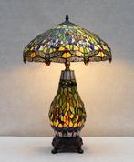 Lamp - Tiffany style - dragonfly - Messing, Glas