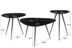Brix Loua Black set of 3-13594, Huis en Inrichting, Tafels | Salontafels, Ophalen of Verzenden, Nieuw