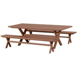 Delta Picknickset Aluminium Rozebruin 220x100cm Exotan, Tuin en Terras, Picknicktafels, Nieuw, Verzenden