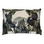 groot kussen fluweel exotische blauwe vogel 40x60cm*, Huis en Inrichting, Verzenden, Nieuw