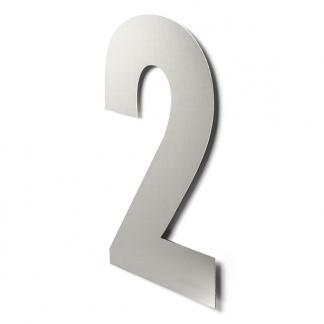 Deurbeslag | Huisnummer 2 | Intersteel | 50 cm, Doe-het-zelf en Verbouw, Hang- en Sluitwerk, Nieuw, Verzenden