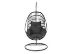 Lesli hangstoel loungestoel relaxstoel sturdy black, Tuin en Terras, Tuinsets en Loungesets, Nieuw, Overige materialen