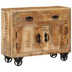 vidaXL Dressoir 80x30x65 cm massief ruw mangohout, Verzenden, Nieuw, 50 tot 100 cm, 25 tot 50 cm