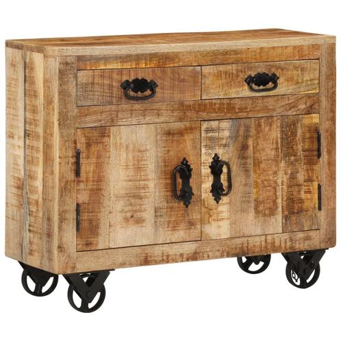 vidaXL Dressoir 80x30x65 cm massief ruw mangohout, Huis en Inrichting, Kasten | Dressoirs, 25 tot 50 cm, Nieuw, 50 tot 100 cm